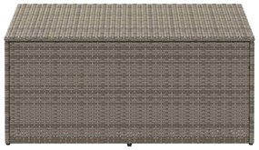 Caixa de arrumação para jardim 110x50x58 cm vime PE cinzento