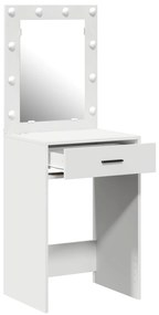 Mesa de Toucador com Luzes LED Branca 50x41x135 cm