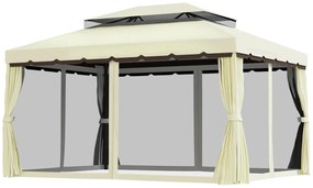 Pérgola de Jardim Braga – 4x3 m – Alumínio – Cortinas e Mosquiteiras –
