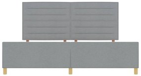 Estrutura de Cama vidaXL em Cinza Claro, 200x200 cm, Tecido
