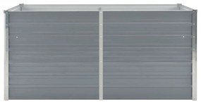 Canteiro de jardim elevado 160x80x45cm aço galvanizado cinzento