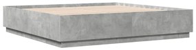 Estrutura de cama 200x200 cm derivados de madeira cinza cimento