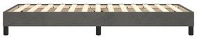Estrutura de cama sem colchão 100x200 cm veludo cinzento-escuro