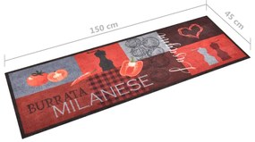 Tapete de cozinha lavável com design tomates 45x150 cm