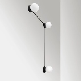 Aplique de Parede Domino – Preto e Creme – 60 x 16 x 78 cm