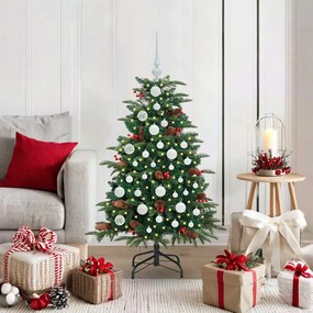 vidaXL Árvore de Natal Artificial Verde 120 cm PVC, Metal e Plástico