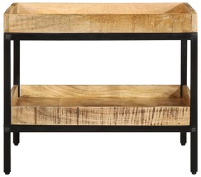 Mesa de Apoio 55x55x45 cm Madeira Sólida de Mangueira Rústica