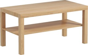HOMCOM Mesa de Centro Moderna Mesa Auxiliar com Prateleira para Sala de Estar Escritório 90x45x44,5 cm Madeira | Aosom Portugal