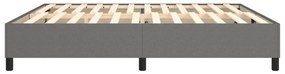 Estrutura de cama sem colchão 200x200 cm tecido cinzento-escuro