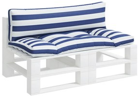 Almofadões p/ paletes 3 pcs tecido oxford riscas azul/branco