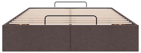 Estrutura de cama otomana sem colchão 120x200cm marrom escuro