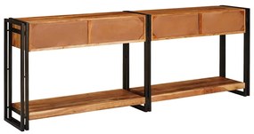 Mesas consola 2 pcs Castanho Madeira de acácia maciça