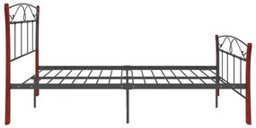 Estrutura de cama 140x200 cm metal preto