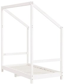 Estrutura de cama infantil 70x140 cm pinho maciço branco