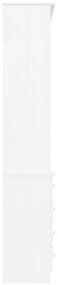 Estante c/ gavetas ALTA 77x35x186,5 cm pinho maciço branco