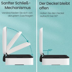 Caixote do lixo com 2 compartimentos 44,4 x 40,8 x 60,2 cm branco