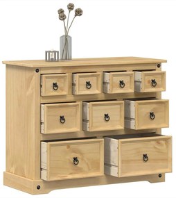 vidaXL Armário com gavetas Corona 101x45x82 cm madeira de pinho maciça