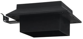 Candeeiro de exterior solar LED 6 pcs preto quadrado 12 cm