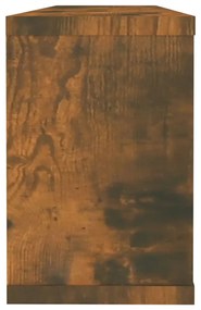 Prateleiras parede 6 pcs madeira processada 60x15x23 cm fumado