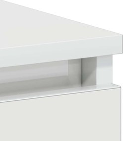 Secretária 90x45x76 cm derivados de madeira branco brilhante