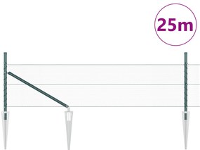 Cerca Hexagonal vidaXL Verde 0.4x25 m Aço
