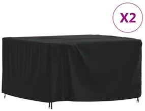 vidaXL Capas p/ mobília de jardim 2 pcs 125x125x74 cm 420D oxford
