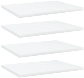 Prateleiras para estante 4 pcs 40x30x1,5cm contraplacado branco