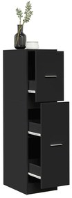 Armário boticário 30x41x118 cm derivados de madeira preto