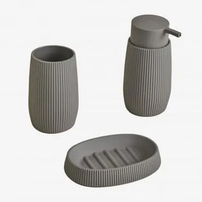 Conjunto De Banho Aristide Cinza Grafito - Sklum