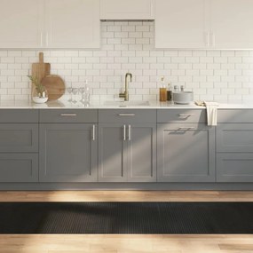 vidaXL Tapete retangular 70x300 cm bambu preto