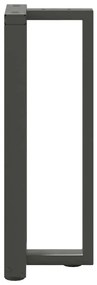 Pés de mesa de console em forma de T, 2 peças, antracite, 25x28x(72-73