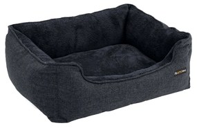 Cama de cão para cães de tamanho médio 90 x 75 x 25 cm cinzento escuro