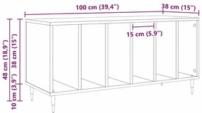 Armário de Gravação vidaXL Madeira Antiga 100x38x48 cm Madeira Engenha