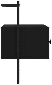 Móvel p/ TV de parede 60,5x30x51 cm derivados de madeira preto