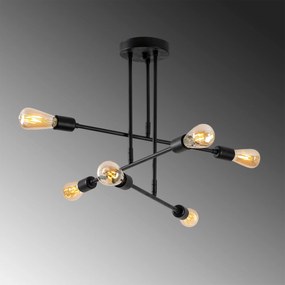 Chandelier Flower – Preto – 75 x 75 cm