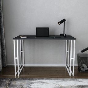 Mesa de Estudo Kane – Branco Antracite – 120x60x74,8 cm