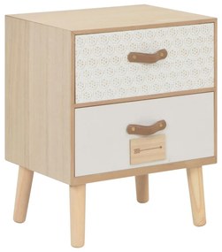 vidaXL Mesa-de-cabeceira com 2 gavetas 40x30x49,5 cm pinho maciço