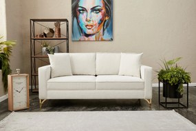 Sofá de 2 Lugares Berlin – Creme Dourado – 180x83x91 cm