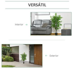 Planta Artificial Ficus 135 cm com Vaso 456 Folhas Planta Artificial Realista para Interior e Exterior Verde