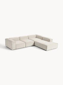 Sofá de canto modular em bombazina Lennon (4 lugares)