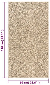 Tapete ZIZUR 60x110 cm aspeto de juta interior e exterior
