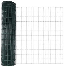 Cerca Euro da com 7 postes flangeados, 0,8 x 10 m em aço galvanizado