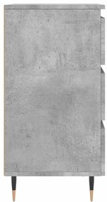 Mesas de cabeceira 2 pcs derivados madeira cinza cimento