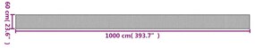 Tapete retangular 60x1000 cm bambu castanho