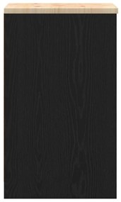 Armário de arrumação de garagem Preto 40x51x85 cm