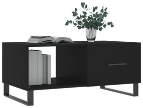 Mesa de Centro Portucale de 90cm - Preto Mate - Design Moderno