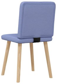 Cadeiras de jantar 2 pcs Jeans Tecido Azul