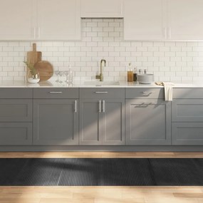 vidaXL Tapete retangular 80x300 cm bambu cinzento