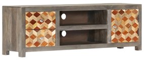 vidaXL Móvel de TV 120x30x40 cm madeira de mangueira maciça cinzento