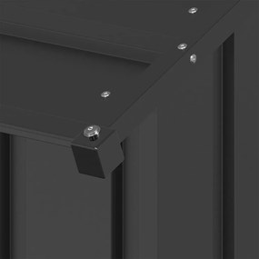 Casota para cães com telhado 131x101x102 cm aço galvanizado